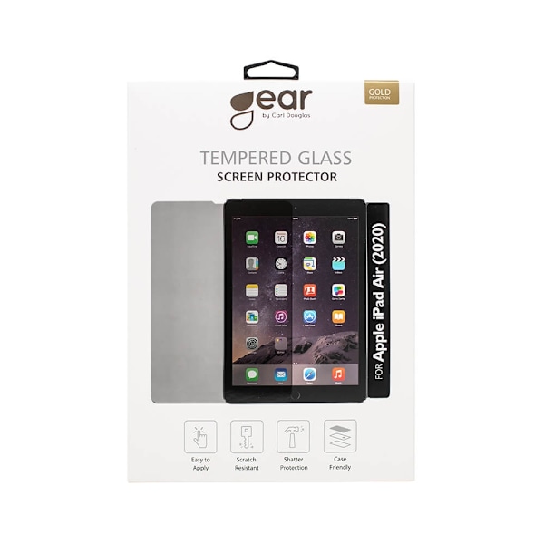 GEAR Härdat Glas Skärmskydd 2.5D iPad Air 10.9" 2020