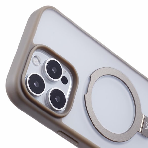 X-LEVEL PITHY STONE II Mobilskal till iPhone 16 Pro Magnetiskt Grå