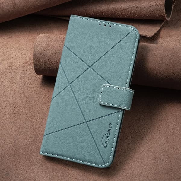 BINFEN Samsung Galaxy S26 Ultra Plånboksfodral Konstläder RFID Skydd - Grön
