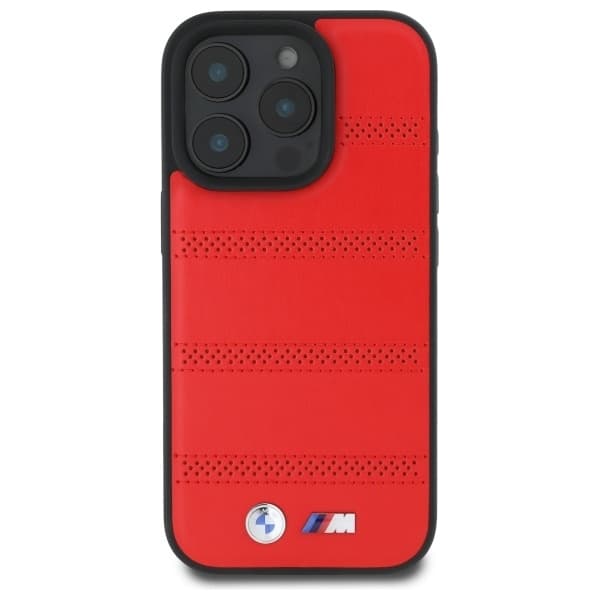BMW Mobilskal till iPhone 16 Pro Max MagSafe M Perforated Line - Röd