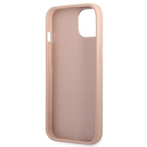 Guess iPhone Mini Kuori Korttikotelo Saffiano Triangle Logo - Pinkki Rosa
