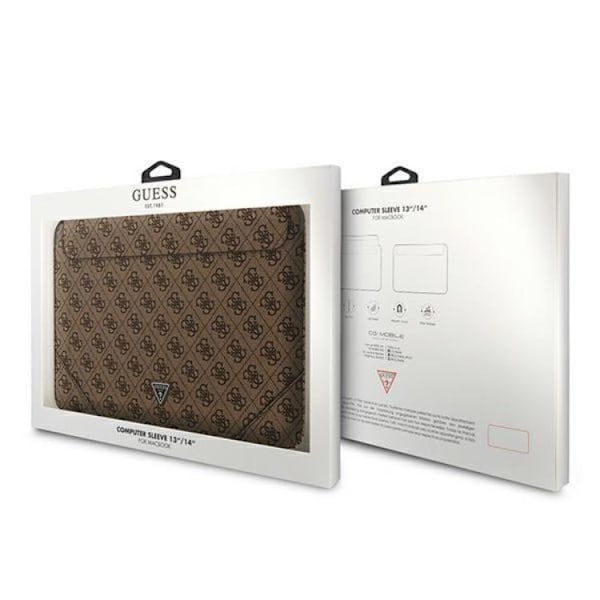 Guess Datorfodral 13/14'' Uptown Triangle Logo - Brun