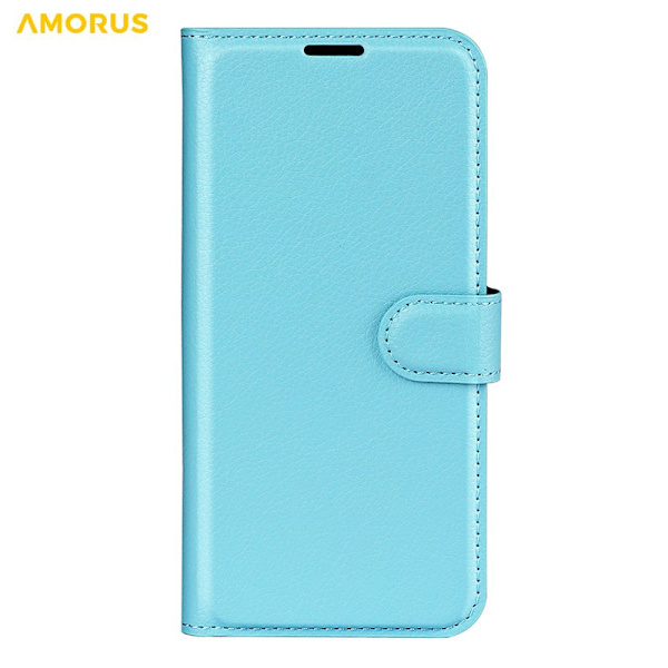 Amorus Plånboksfodral för Samsung Galaxy S26 Plus Konstläder Stöd - Blå