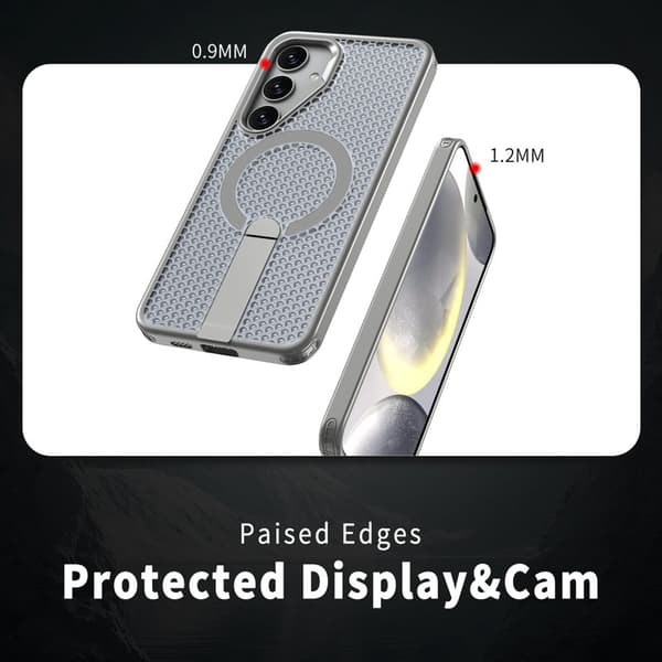 Mobilskal för Samsung Galaxy S26 Plus Magnetiskt Kickstand TPU PC - Titangrå