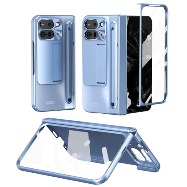 Mobilskal till Google Pixel 10 Pro Fold Kickstand Hinge PC - Blå Blå