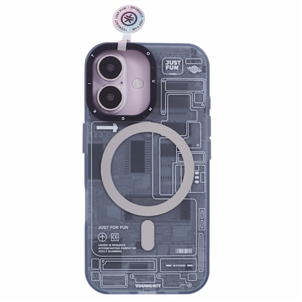 Youngkit Mobilskal till iPhone 16 Plus Magafe IMD Pattern - Svart Svart