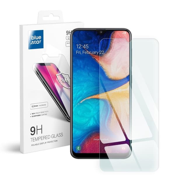 Blue Star Hærdet Glas Skærmbeskytter til Samsung Galaxy A20