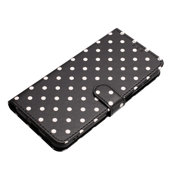 OnePlus 15 5G Plånboksfodral Polka Dot Pattern Konstläder Svart