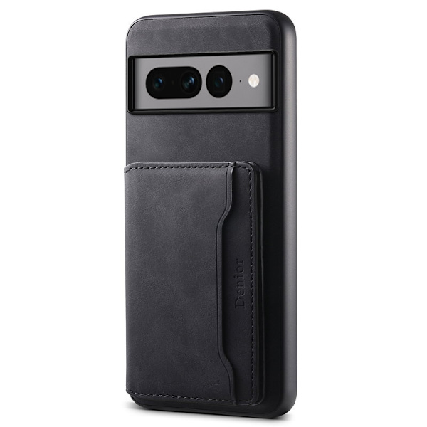 DENIOR D13 Google Pixel 7 Pro Fodral KonstLäder Svart