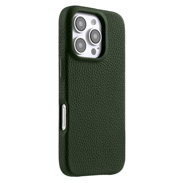 MELKCO Mobilskal till iPhone 16 Pro Max Magnetiskt Äkta Läder Grön