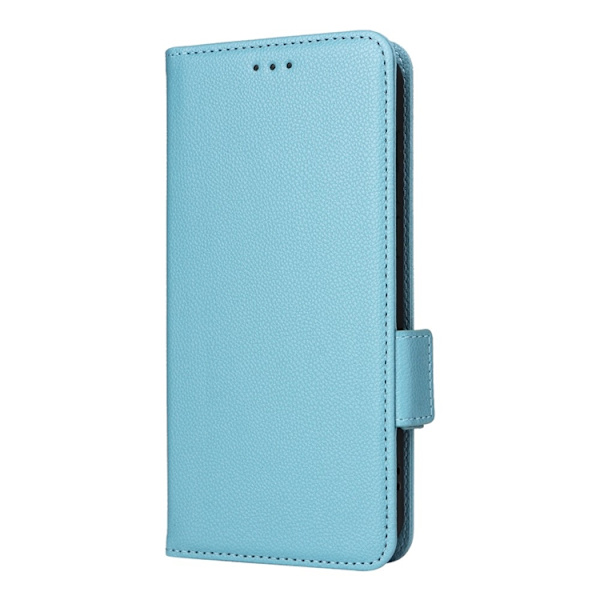 OnePlus 15 5G Plånboksfodral Litchi Texture Konstläder - Blå Blå