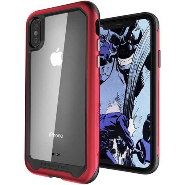 Ghostek Atmoic Slim Suojakuori Apple iPhone XS Maxille - punainen Red