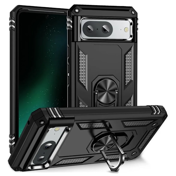Google Pixel 8A Mobilskal Ringhållare - Svart Svart
