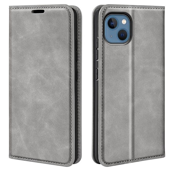 Folio iPhone 14 Plånboksfodral  - Grå Grå