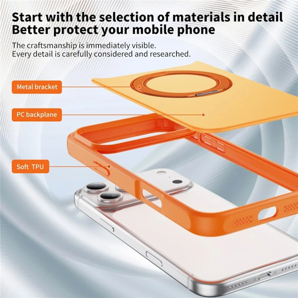 Mobilskal till iPhone 17 Pro Max Anti Drop Kickstand - Guld Guld
