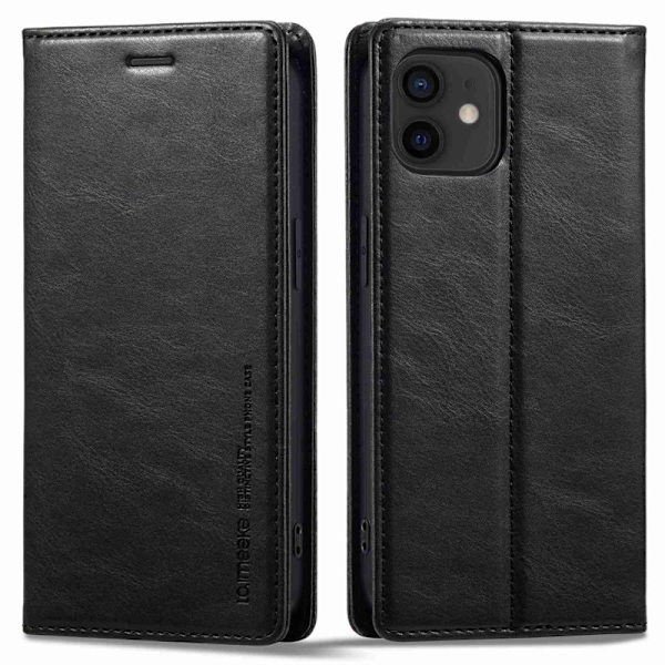 LC.IMEEKE iPhone 11 Plånboksfodral Konstläder - Svart