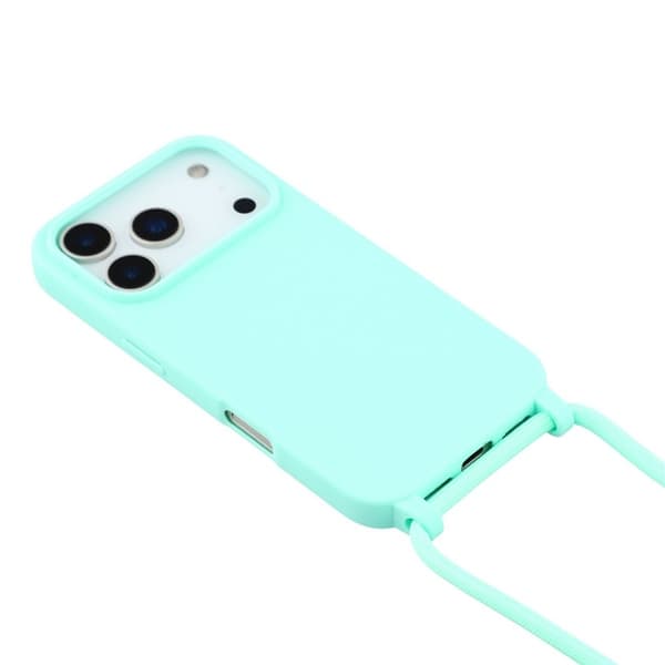 Mobilskal till iPhone 17 Pro Max TPU Shockproof med Lanyard - Mintgrön Grön
