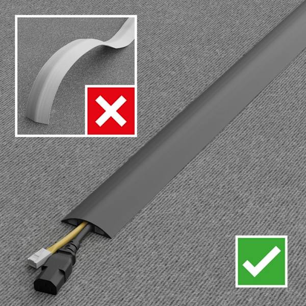D-LINE Golvöverdrag Light Duty Flexibel PVC Grå 1.8m