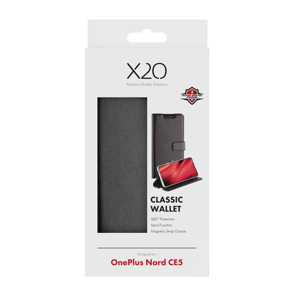 X2O Classic Wallet Plånboksfodral OnePlus Nord CE5 Svart