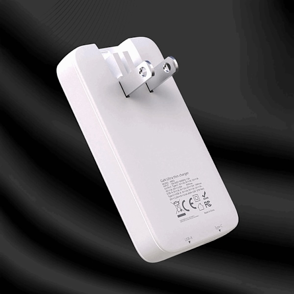 Dudao Snabbladdare GaN 65W A65Q USB-A/USB-C PD Ultra-Thin Vit