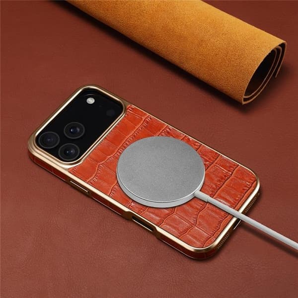DENIOR Mobilskal till iPhone 17 Pro Äkta Läder - Brun Brun