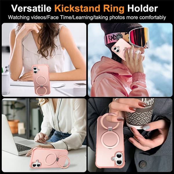 Mobilskal till iPhone 17 MagSafe TPU+PC Kickstand - Rosa Rosa