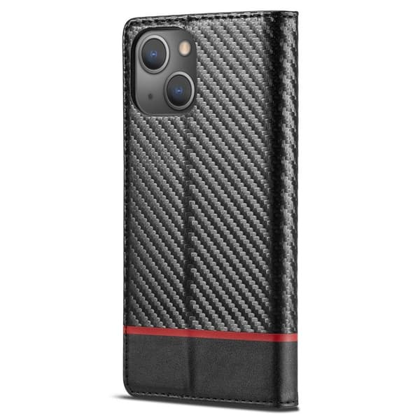LC.IMEEKE iPhone 14 Plus Plånboksfodral i Konstläder - Horisontell Rand
