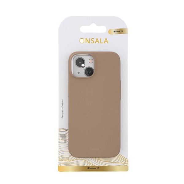 Onsala iPhone 15 Mobilskal Slim UltraBurst - Sand Beige