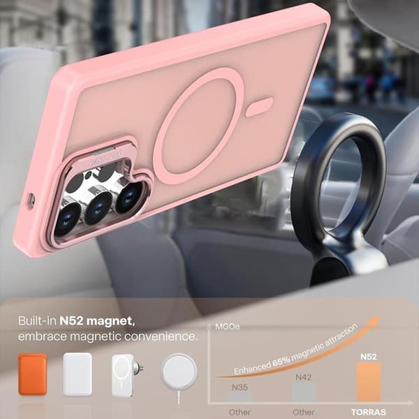Mobilskal till Galaxy S26 Ultra MagSafe Kickstand - Rosa Rosa