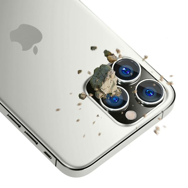 3MK iPhone 13 Pro/13 Pro Max härdat glas Kameraskydd - Grå Grå