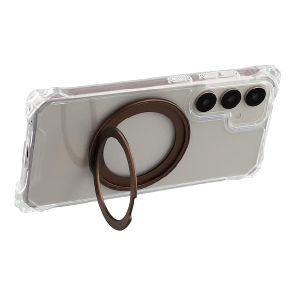 Mobilskal för Samsung Galaxy S26 Magnetiskt Ring Kickstand TPU + PC - Brun