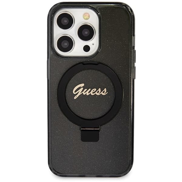 Guess telefontaske til iPhone 14 Pro Max MagSafe MagSafe Ringstativ Glitter