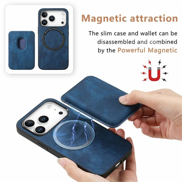 Mobilskal till iPhone 17 Pro Max Retro Detachable - Blå Blå