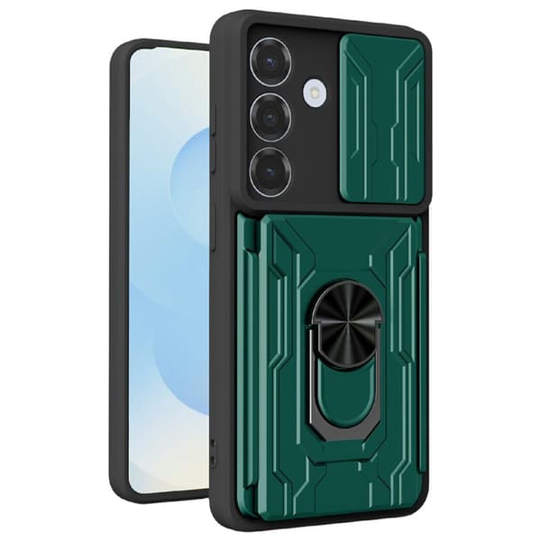 Mobilskal för Samsung Galaxy S26 Plus PC + TPU Kickstand - Svartgrön