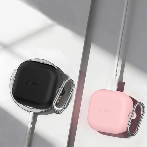 Tech-Protect Skal För Galaxy Buds 4/4 Pro Silikon Hook - Dusty Rosa Rosa