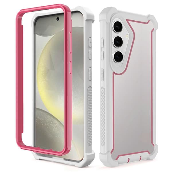 Mobilskal för Samsung Galaxy S26 Plus Transparent 2 i 1 Shockproof Plast - Rosa