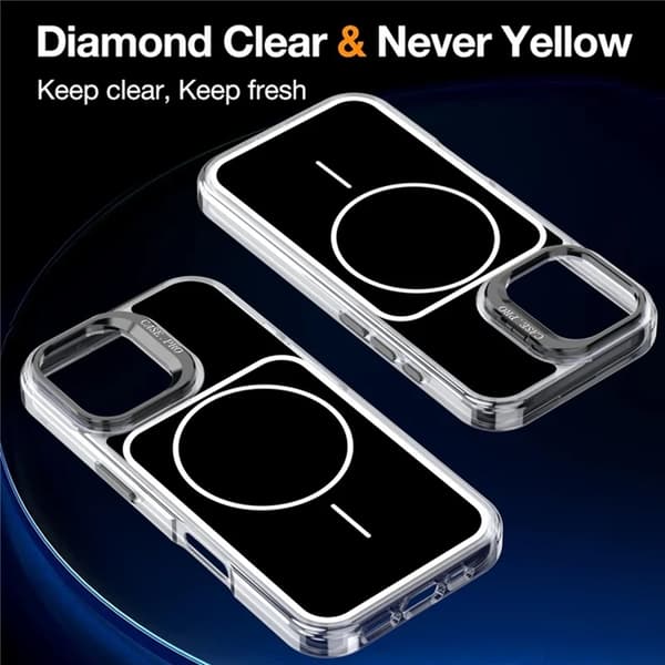 Mobilskal till iPhone 16 MagSafe Lens Kickstand med Handrem Svart