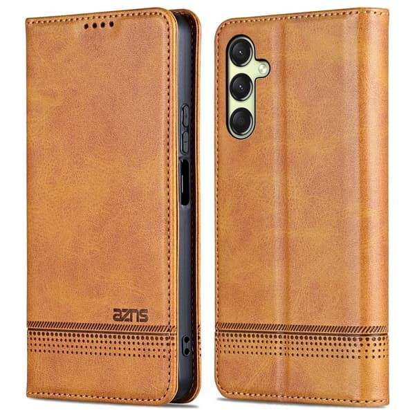 AZNS Samsung Galaxy A16 Plånboksfodral Konstläder - Brun