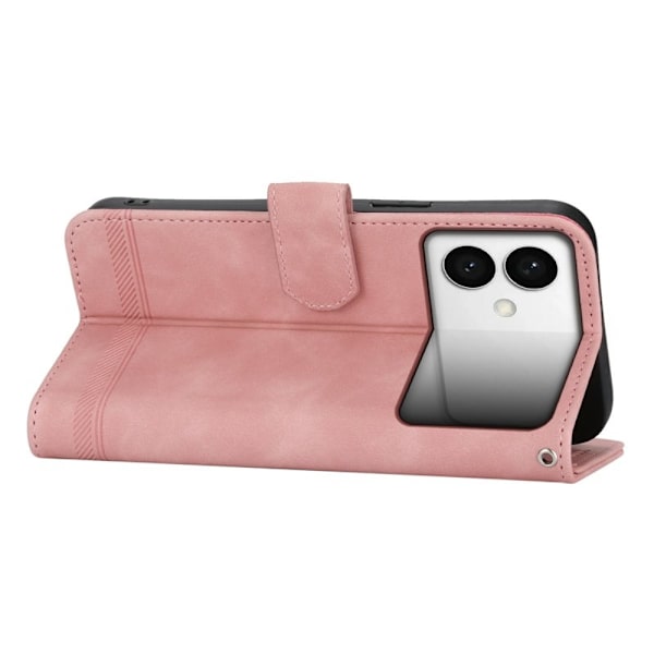 DIERFENG Samsung Galaxy S26 Edge Plånboksfodral Konstläder - Rosa