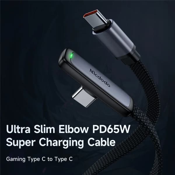 MCDODO USB-C - USB-C 65W Kabel 1.2m CA-3360 MDD PD - Svart Svart
