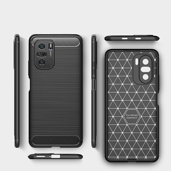 Carbon TPU Mobilcover til Xiaomi Mi 11i / Poco F3 - Sort Black