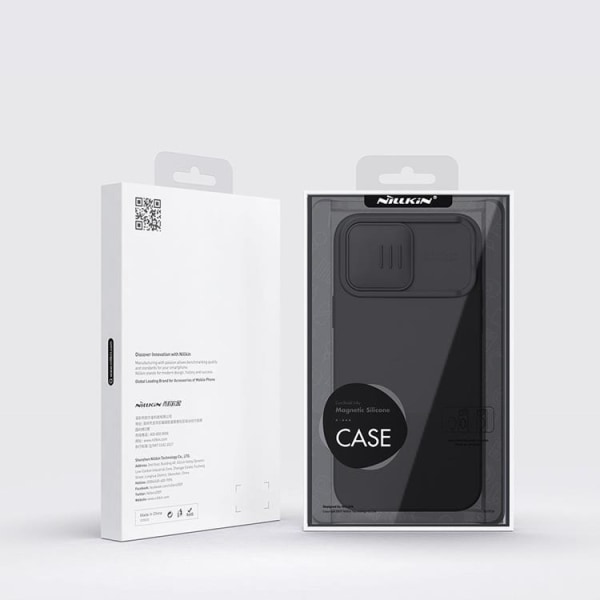 Nillkin iPhone 14 Pro Max etui Magsafe CamShield Silikone - Blå