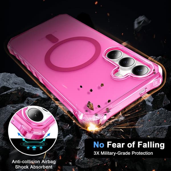 Mobilskal för Samsung Galaxy S26 Plus Magnetiskt PC + TPU - Rosa