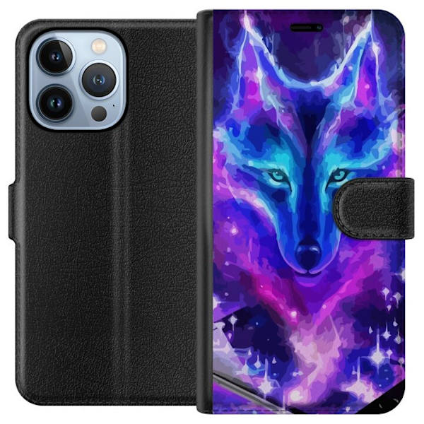 Pungcover til Apple iPhone 13 Pro med Neon Ulv
