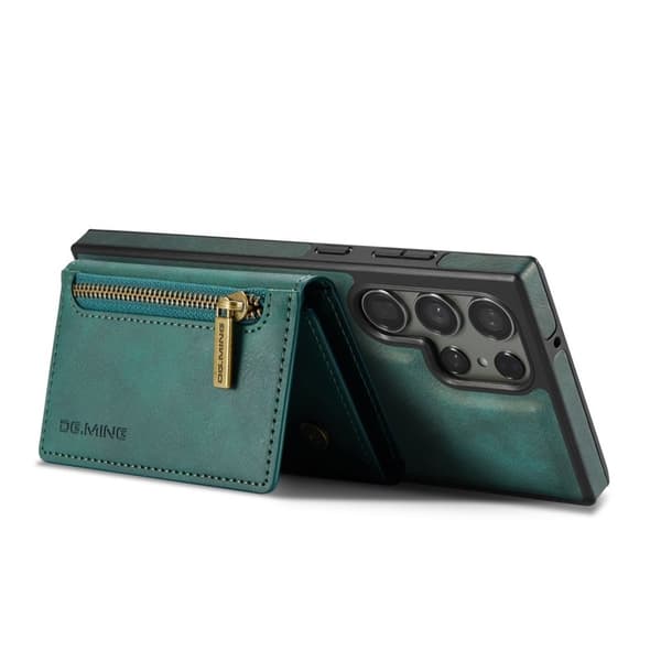 DG.MING Samsung Galaxy S24 Ultra Konstläder Plånboksfodral Grön