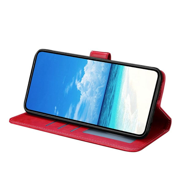 Samsung Galaxy A57 Plånboksfodral Konstläder Flip Skydd - Röd
