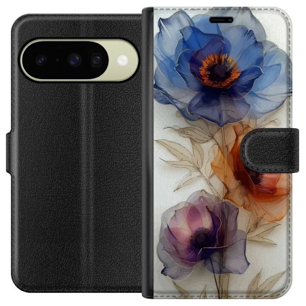 Plånboksfodral till Google Pixel 10 med Silkesblommor
