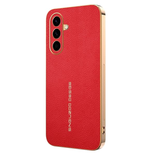 Mobilskal till Galaxy A57 Litchi Texture Anti Scratch Röd