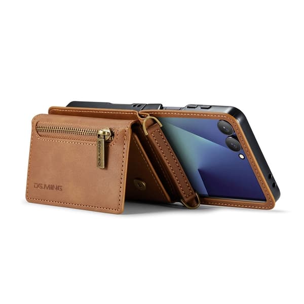 DG.MING Mobilskal till Galaxy Z Flip 7 RFID-Skydd M5 - Brun Brun