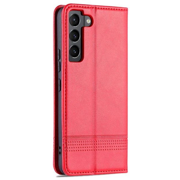 AZNS Samsung Galaxy S22 5G Plånboksfodral Konstläder - Röd